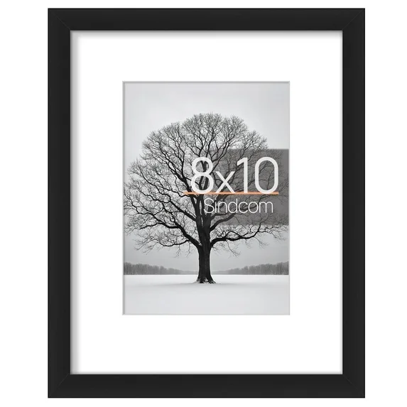 Sindcom 8 x 10 Picture Frame , Black , Gallery Wall Frame